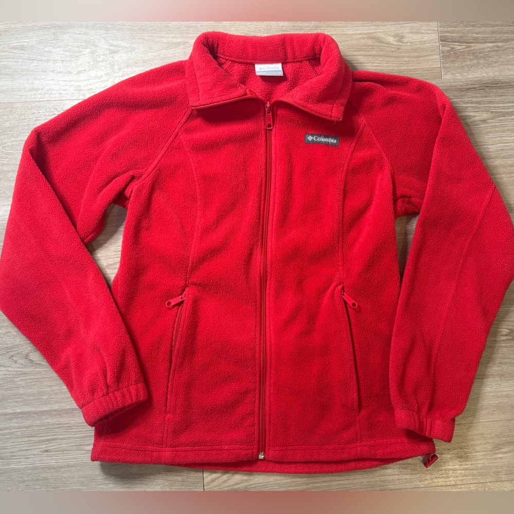 Columbia Vibrant Red Fleece Jacket - Size small